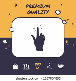 Hand click, icon. Graphic elements for your design