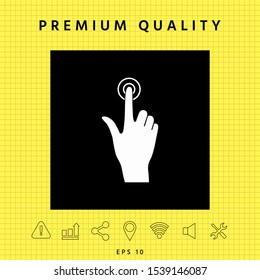 Hand click icon. Graphic elements for your design