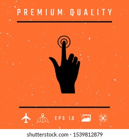 Hand click icon. Graphic elements for your design