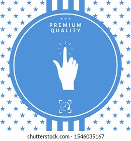 Hand click, icon. Graphic elements for your design