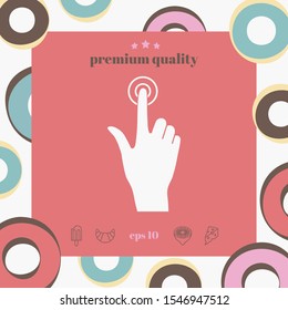 Hand click icon. Graphic elements for your design