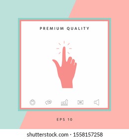 Hand click, icon. Graphic elements for your design