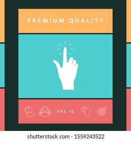 Hand click, icon. Graphic elements for your design