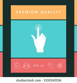 Hand click icon. Graphic elements for your design