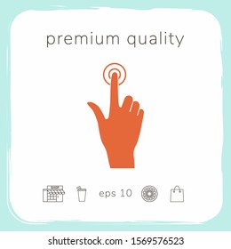 Hand click icon. Graphic elements for your design