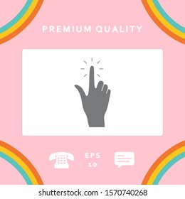 Hand click, icon. Graphic elements for your design