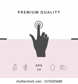 Hand click icon. Graphic elements for your design