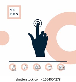 Hand click icon. Graphic elements for your design