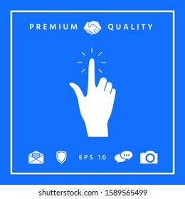 Hand click, icon. Graphic elements for your design