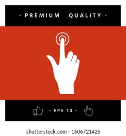 Hand click icon. Graphic elements for your design