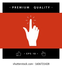 Hand click, icon. Graphic elements for your design