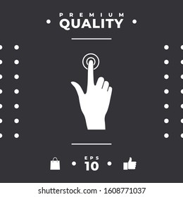 Hand click icon. Graphic elements for your design