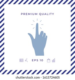 Hand click, icon. Graphic elements for your design
