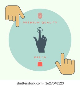 Hand click icon. Graphic elements for your design