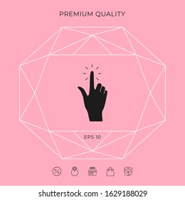 Hand click, icon. Graphic elements for your design