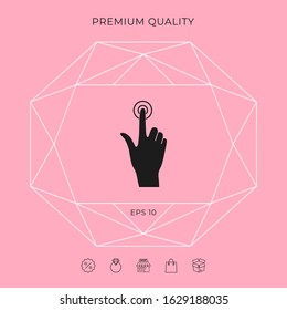 Hand click icon. Graphic elements for your design