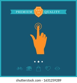 Hand click icon. Graphic elements for your design