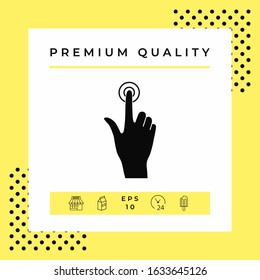 Hand click icon. Graphic elements for your design