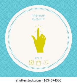 Hand click, icon. Graphic elements for your design
