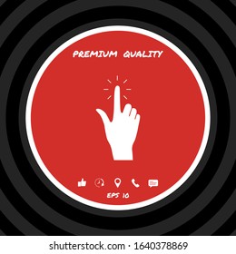 Hand click, icon. Graphic elements for your design