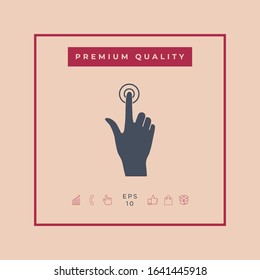 Hand click icon. Graphic elements for your design