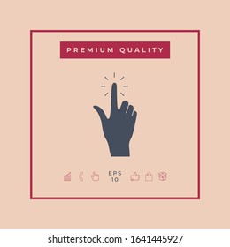 Hand click, icon. Graphic elements for your design