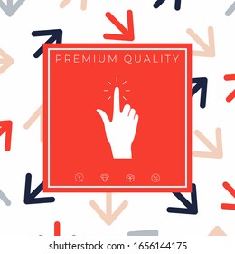 Hand click, icon. Graphic elements for your design