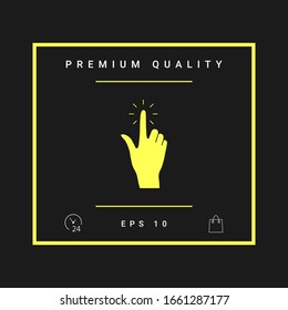Hand click, icon. Graphic elements for your design