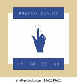 Hand click, icon. Graphic elements for your design