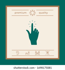 Hand click, icon. Graphic elements for your design