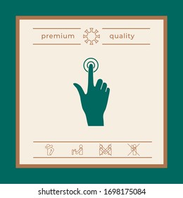 Hand click icon. Graphic elements for your design