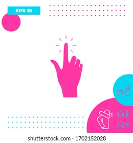 Hand click, icon. Graphic elements for your design