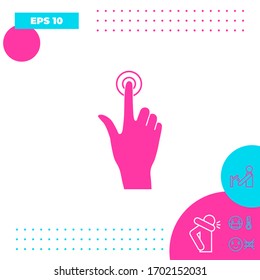 Hand click icon. Graphic elements for your design