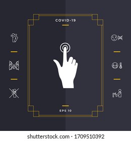 Hand click icon. Graphic elements for your design