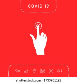 Hand click icon. Graphic elements for your design