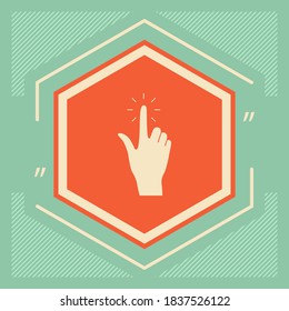 Hand click, icon. Graphic elements for your design