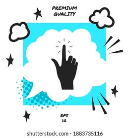 Hand click, icon. Graphic elements for your design