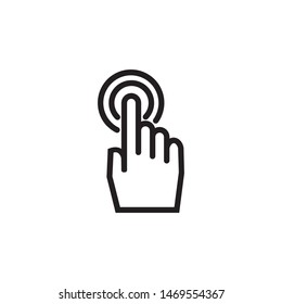 Hand click icon. illustration... for web and mobile app - Vector