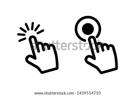 Hand click icon. illustration... for web and mobile app