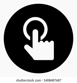 Hand click icon isolated minimal single flat linear icon for application and info-graphic. Commercial line vector icon for websites and mobile minimalistic flat design.