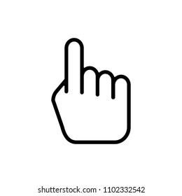 hand click icon isolated on white background