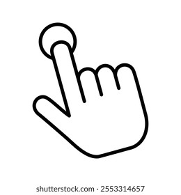 Hand click icon isolated on white background