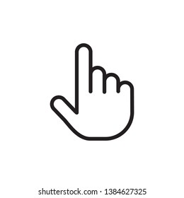 hand click icon line thin sign, vector, eps 10