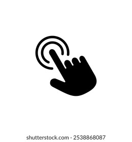 Hand click icon logo design. pointer sign and symbol. hand cursor icon