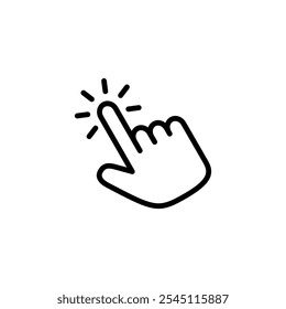 Hand click icon logo design. pointer sign and symbol. hand cursor icon