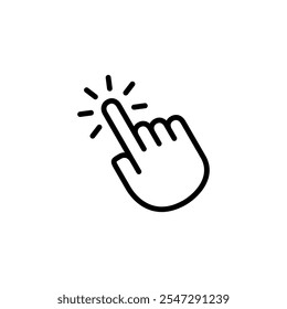 Hand click icon logo design. pointer sign and symbol. hand cursor icon