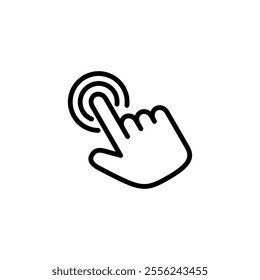 Hand click icon logo design. pointer sign and symbol. hand cursor icon