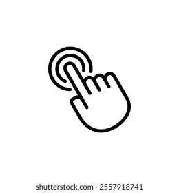 Hand click icon logo design. pointer sign and symbol. hand cursor icon