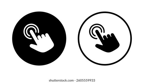 Hand click icon logo design. pointer sign and symbol. hand cursor icon