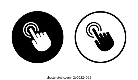 Hand click icon logo design. pointer sign and symbol. hand cursor icon